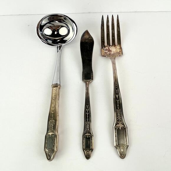 Oneida Other - Oneida Heirloom Silver Plate Adelphi #22 - 3 Piece Serving Set